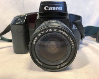 Film Tested 1991 Canon EOS Elan 35mm SLR Camera w/ Canon EF 28-80mm 1:4-5.6 Zoom Lens. Working! Good Condition!  #3409