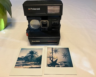 Film Tested Vintage 1980's Polaroid 660 AF - AutoFocus/Sonar Instant Camera.  Good Condition.  Working! #1714