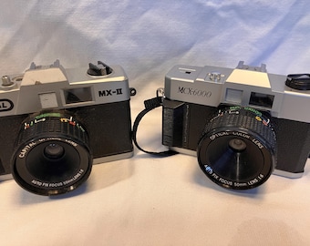 Capital MX-II and  MCX-600 Fixed Focus Plastic Manual 35mm Reusable Cameras.  Read the Item Description for Details #3235