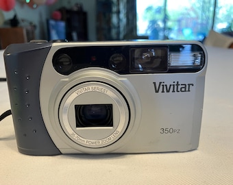 1990's Vivitar S350pz Power Zoom 35mm Point and Shoot Camera. Battery Tested and Working! Please Read the Full Item Details #2949