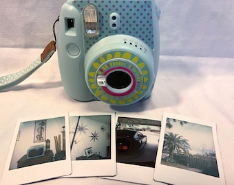 Film Tested Ice Blue Instax Mini 9 Instant Camera W Case- Working! #4022