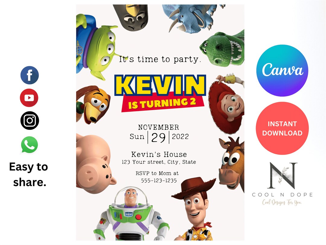 Digital Birthday Invitation Kids Birthday Invites Einvite Etsy