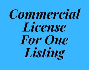 COMMERCIAL LICENSE For One Digital Product Design For One Person Up To 1000 Uses!