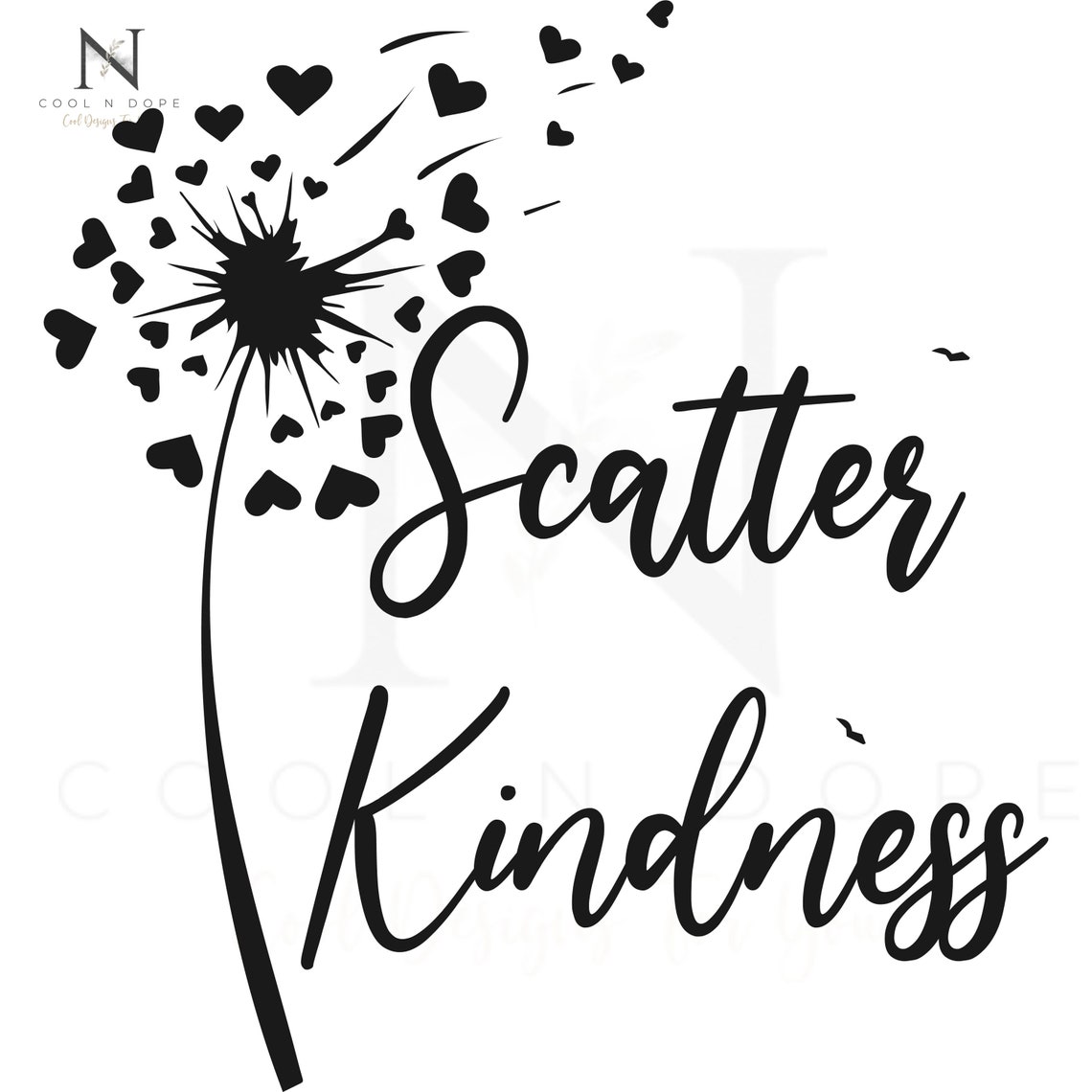 Scatter Kindness Dandelion Svg Heart Dandelion Svg Dandelion - Etsy