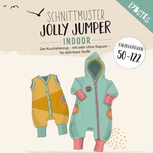 Jolly Jumper Indoor (Größe 50 - 122), Strampler, Papierschnittmuster Lybstes