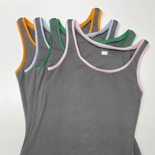 Damen Tank-Top aus Baumwoll-Jersey, Unterhemd, Damen Unterwäsche