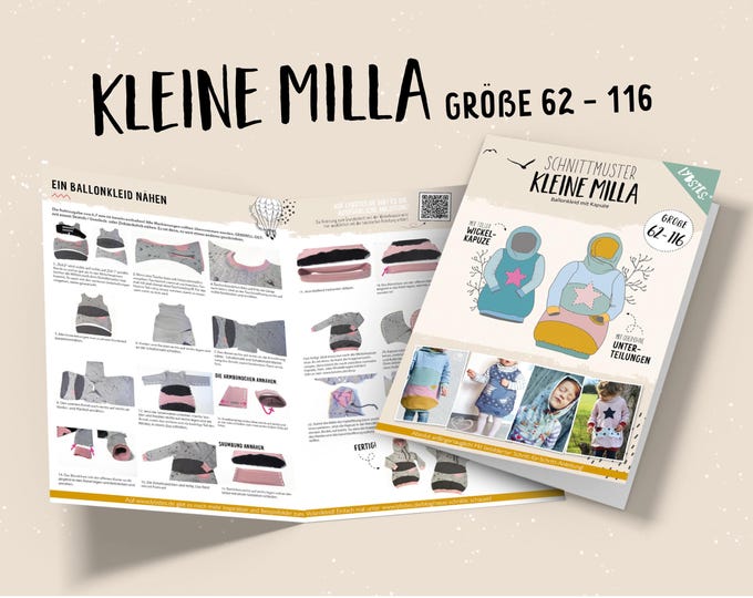 Milla Klein (size 62 - 116) Lybstes paper pattern