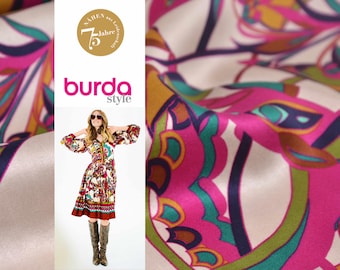 Blouse fabric for Burda sewing pattern women's anniversary model dress "Jane" 04/25 #132