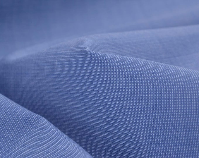 Trouser fabric made of wool, polyester, stretch, thin, mottled, light blue - 150 cm wide - mottled fabric, UNI