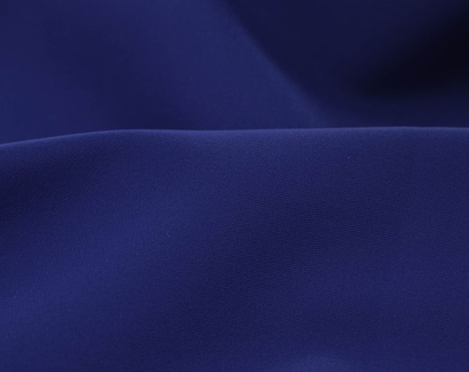 Stretch fabric, outdoor, water-repellent in plain blue - 125 cm wide - fabric slightly shiny UNI