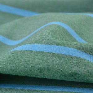 Hosenstoff aus Baumwolle mit Stretch, Streifen, gestreift, grün, blau - 145cm breit - Stoff glatt, Streifen