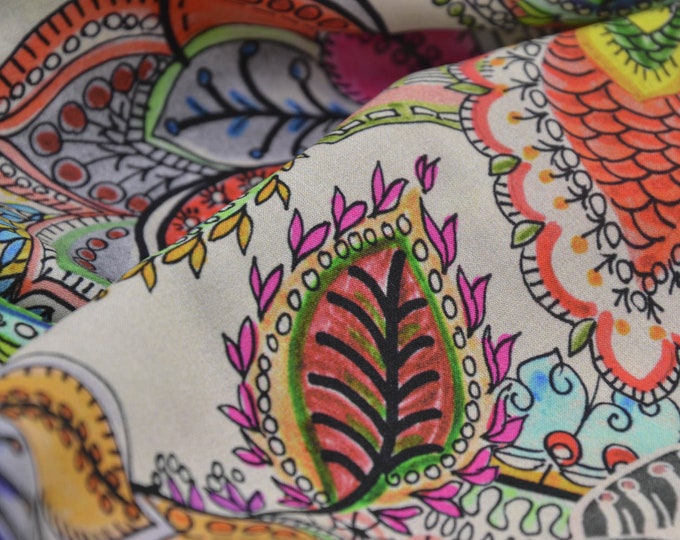 Dorothea blouse fabric made of viscose with flowers by Hilco - 140 cm wide - patterned fabric