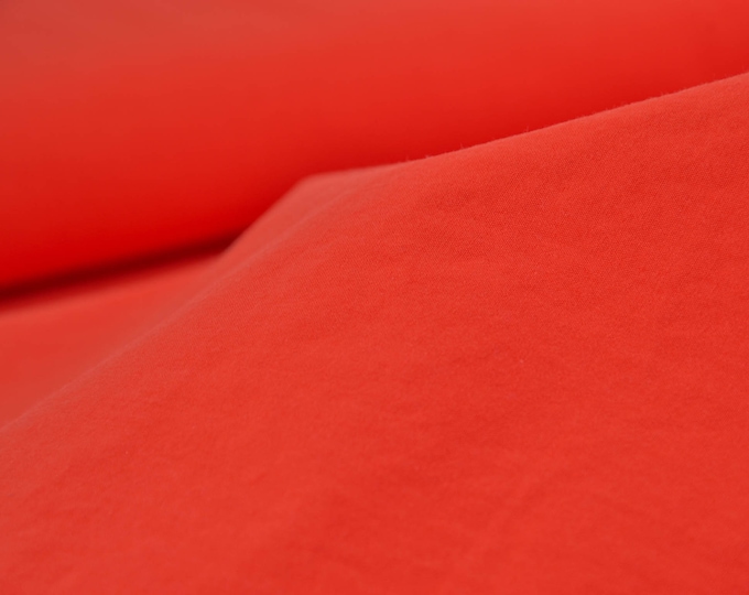 Blouse fabric cotton poplin by Fibre Mood orange - 150 cm wide - fabric smooth UNI