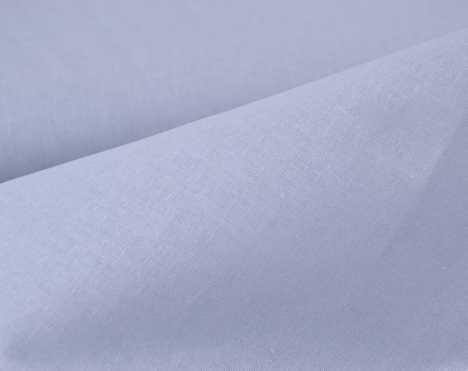 Cotton fabric light grey plain