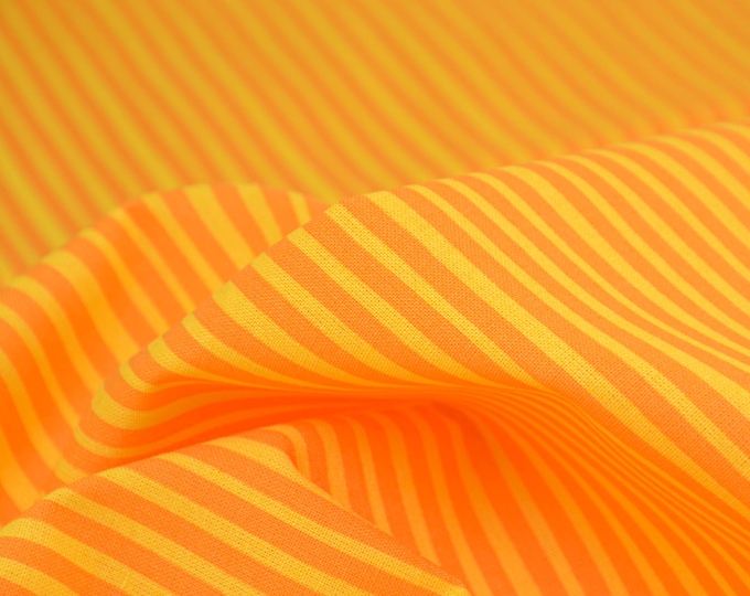 Baumwollstoff Junge Linie Streifen, gelb, orange von Westfalenstoffe - 150cm breit - Stoff glatt Streifen