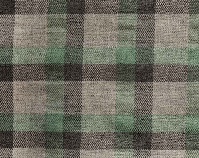 Check, grey, green, shirt, blouse, cotton- Katia