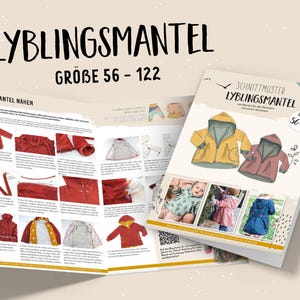 Paper pattern Lyblingsmantel 56 – 122 by Lybstes - sewing instructions for children&#39;s coat