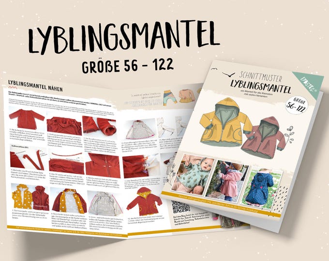 Paper pattern Lyblings coat 56 – 122 by Lybstes - sewing instructions for children's coat