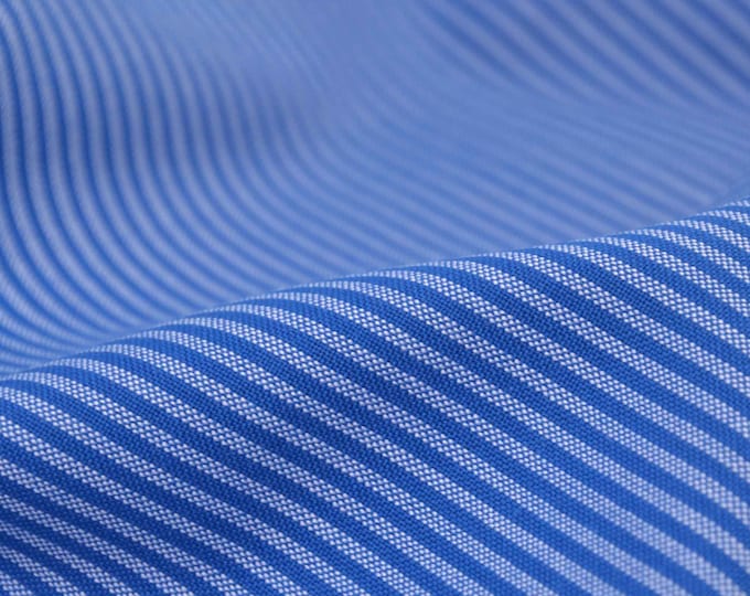 Baumwollstoff Webstoff Vichy-Streifen blau von Westfalenstoffe - 150cm breit - Stoff glatt, Streifen