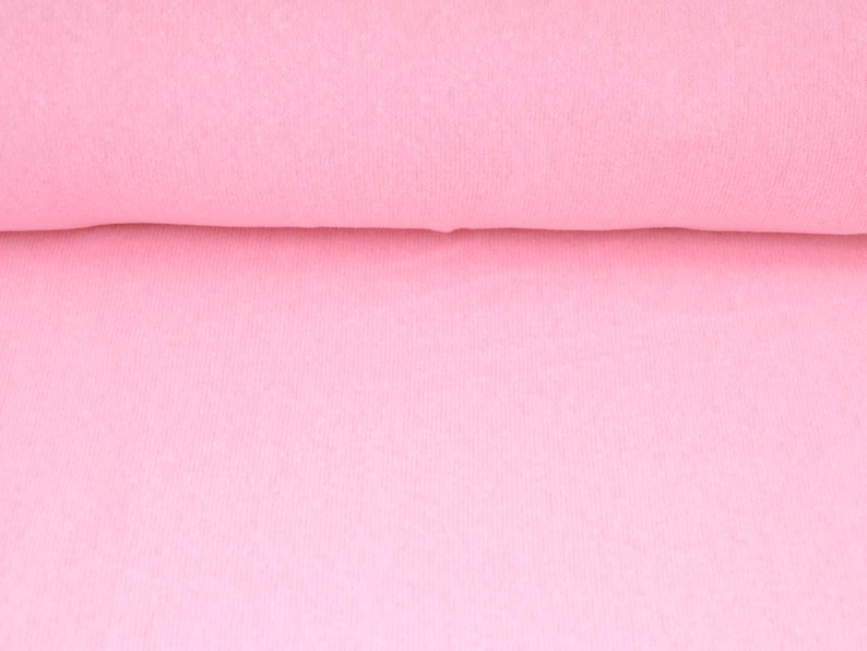 Tejido de punto rosa claro Gillo de algodón de Hilco - 175 cm de ancho - tejido de punto de color liso imagen 5