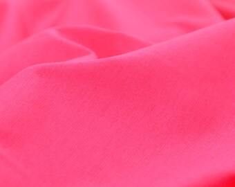 Cotton jersey fabric in solid pink, rose, thin - 170 cm wide - smooth fabric, solid color