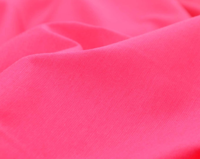 Jersey Stoff aus Baumwolle in uni pink, rosa, dünn - 170cm breit - Stoff glatt, UNI