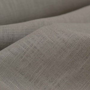 Linen fabric plain beige, green, pure linen, for trousers, dresses - 135 cm wide - fabric linen look, UNI