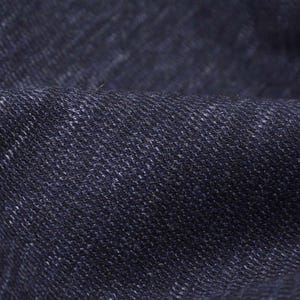 Jacket fabric made of mottled cotton, double-face, blue, dark grey - 135 cm wide - fabric can be used on both sides, melange
