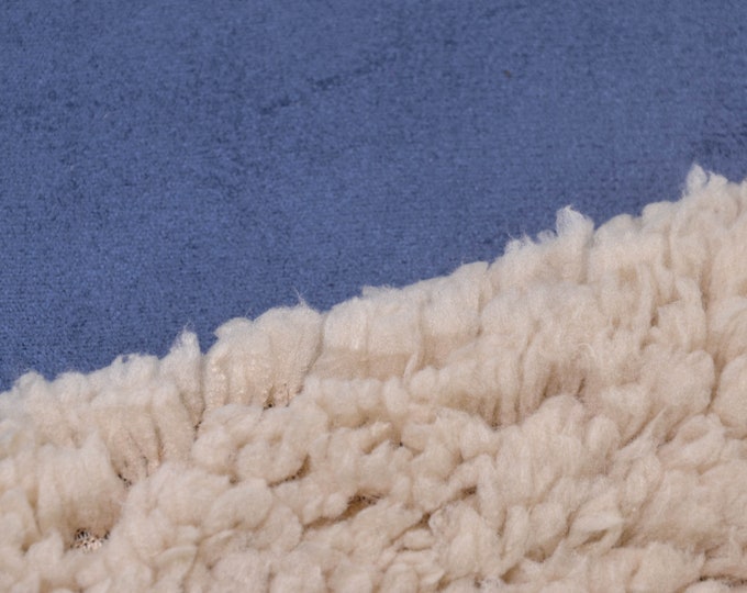 Plüsch Double Face in blau und beige, Teddy, Wildlederimitat - 145cm breit - Stoff flauschig, UNI