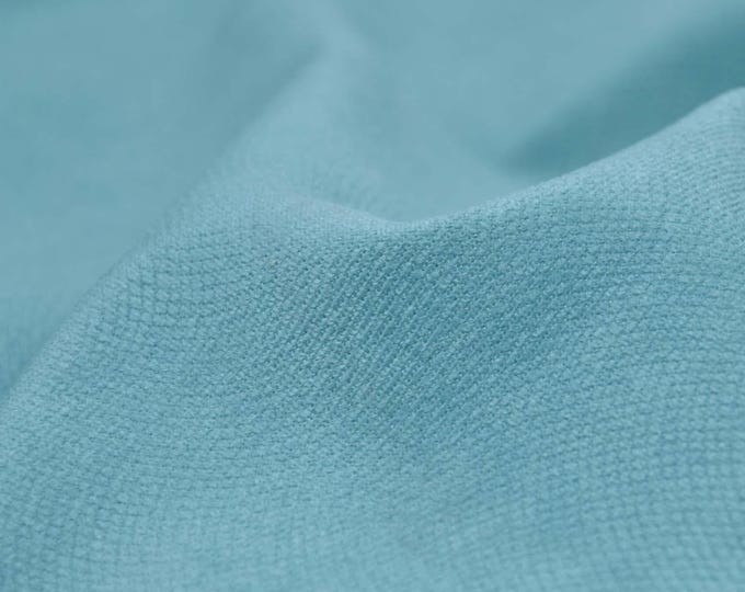 Polsterstoff Samtvelour in uni türkis, blau, samtig, weich - 145cm breit - Stoff samtartig, UNI