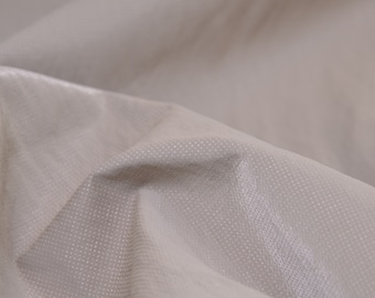 Jacket fabric water-repellent, rain jacket, plain, beige, shiny - 135 cm wide - fabric slightly shiny, melange