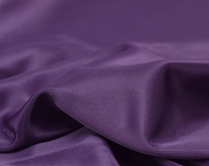Evening wear lining fabric, knitted lining plain purple - 155 cm wide - fabric shiny UNI