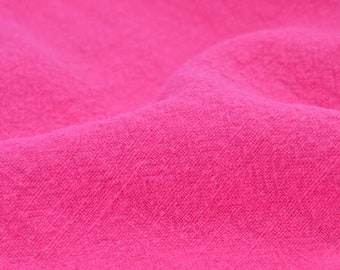 Linen stone washed solid pink, dress, skirt - 140 cm wide - fabric linen look, solid color