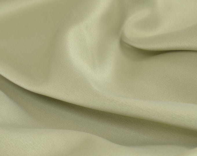 Blusenstoff Fibre Mood 28 Eden, Satin, Stretch, glänzend Grün  - 145cm breit - Stoff glänzend, UNI