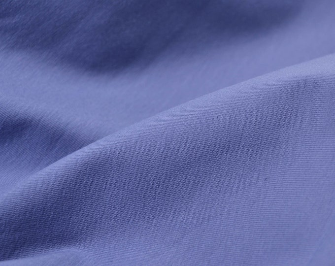 Jersey plain in denim blue made of cotton by Katia - 145 cm wide - fabric smooth UNI