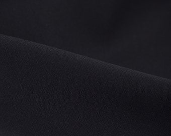 Sportswear firm, stable, elastic, plain black - 150 cm wide - fabric smooth, UNI