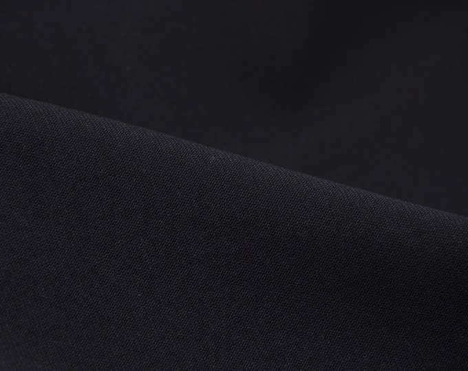 Sportswear firm, stable, elastic, plain black - 150 cm wide - fabric smooth, UNI