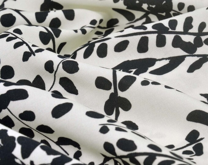 Blouse fabric Fibre Mood 28 Hailey yellow cotton poplin - 145 cm wide - smooth, patterned fabric