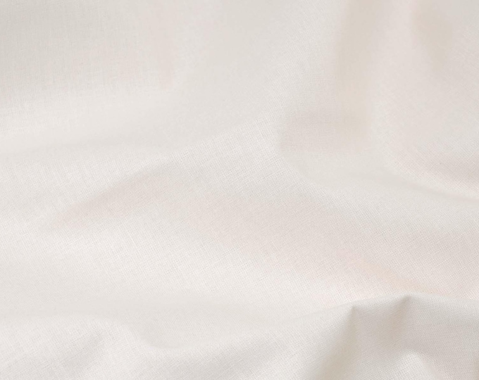 Cotton printed fabric, solid cream/beige, by Westfalenstoffe - 150 cm wide - smooth fabric, solid color