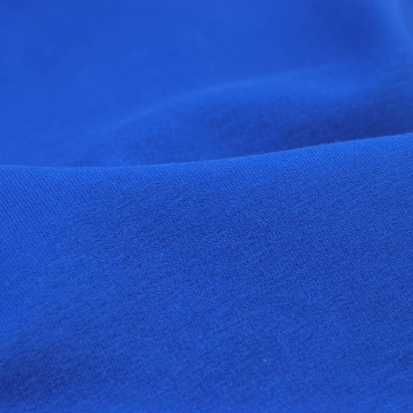 Sweatstoff Basic aus Baumwolle uni royalblau, blau - 150cm breit - Stoff matt UNI
