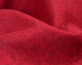 Decorative fabric, 1.4 mm felt, craft felt, embroidery felt, solid wine red - 180 cm wide - fabric usable on both sides, solid color