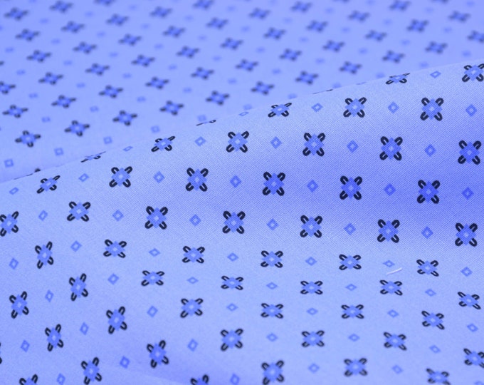 Patterned cotton blouse fabric with elastane, abstract design - 145 cm wide - patterned fabric