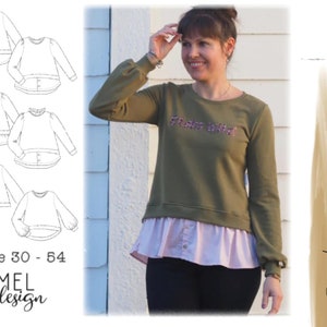 Paper pattern Sweater Bell Ladys Sweater Top LEMELdesign