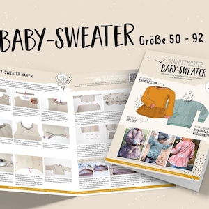 Baby set 1.0 (size 50-80), bloomers, wrap jacket, shirt, beanie, bib, paper pattern by Lybstes