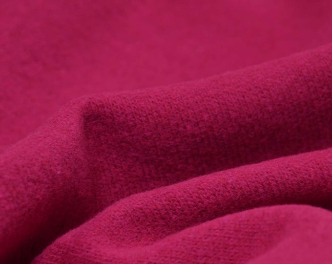 Strickstoff Gillo weinrot aus Baumwolle von Hilco  - 175cm breit - Stoff strick, UNI