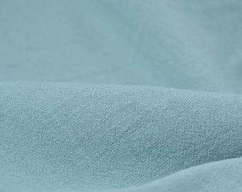 Blouse fabric made of cotton, crepe fabric in petrol, blue, plain - 140 cm wide - fabric crushed, UNI