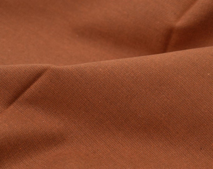 Cotton woven fabric, solid melange, from Westfalenstoffe, cinnamon-brown - 150 cm wide - melange fabric, solid color