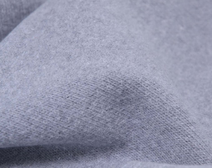 Strickstoff Gillo hellgrau aus Baumwolle von Hilco  - 175cm breit - Stoff strick, UNI