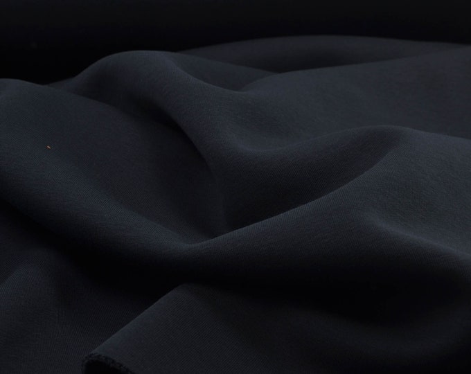 Sweatstoff uni schwarz dick für Pullover und Hoodys - 140cm breit - Stoff glatt UNI