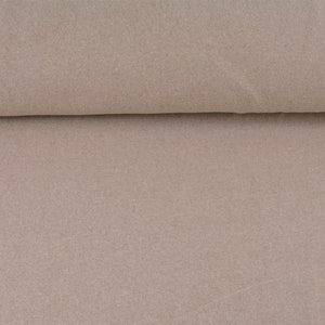 Gillo knitted cotton fabric in beige, natural by Hilco - 175 cm wide - matte melange fabric image 6